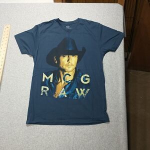 Tim McGraw Medium Tour Tshirt Soul To Soul Blue Concert Tee Shirt 2017 .